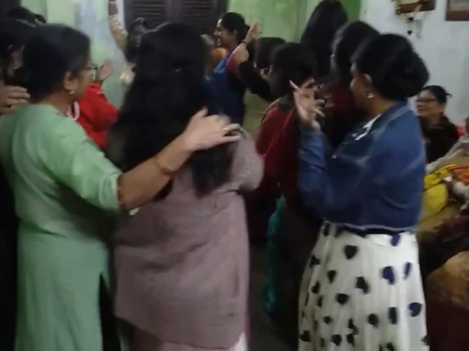 Dancing together at a club celebration